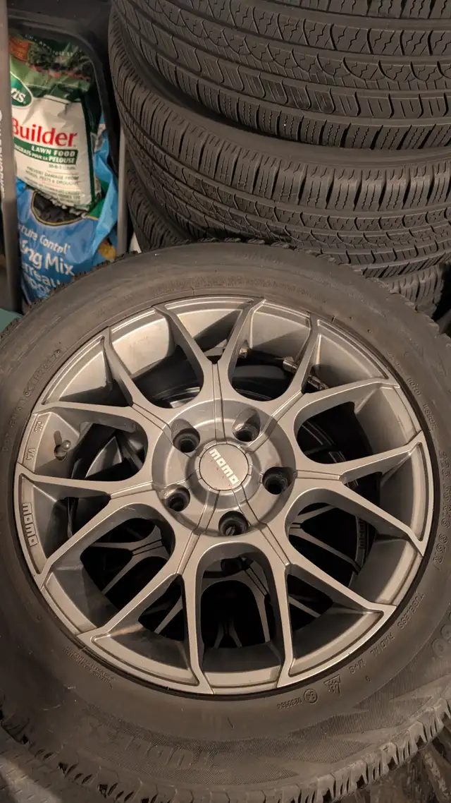 Beautiful Momo RIMs and Winter Tires  from 2015 BMW 320i xDrive in Tires & Rims in Oakville / Halton Region - Image 3