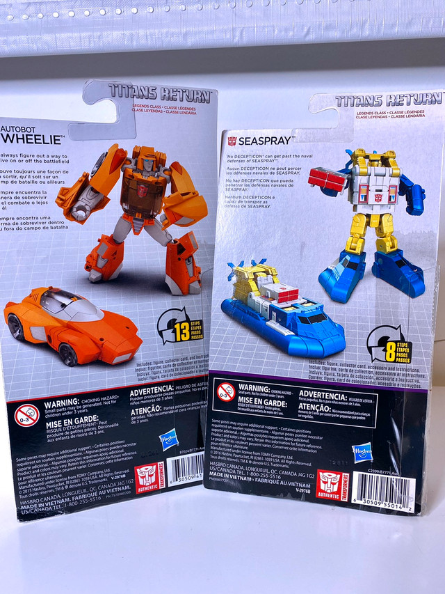 2 Transformers titans returns: Wheelie + Seaspray 2015-16 mosc in Toys & Games in Edmonton - Image 3