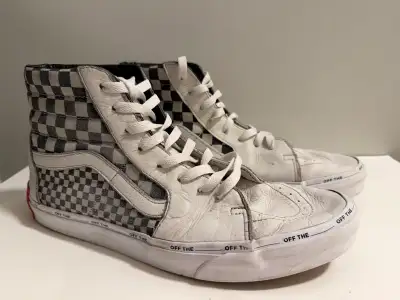 Van's Off The Wall Hi-Top Checkered Leather Skate Sneakers Men's, View more