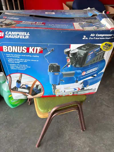 Campbell Hausfeld air compressor with bonus kit, View more