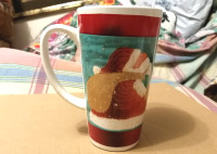 Big ceramic Christmas mug 6" tall