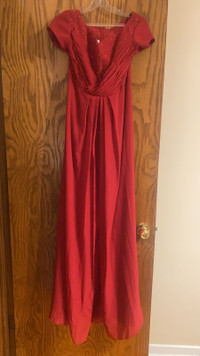 Brand New Long Red Dress, size 16, $50