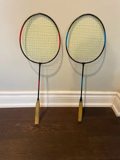 two badminton rackets, View more