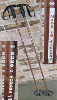 Vintage Bamboo Ruko Tundra Ski Poles L.140cm/55" Made in Finland