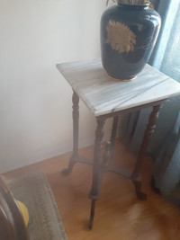 antique top marble side table