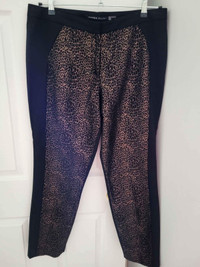 Ivanka Trump Womens Black Metalic Pants Size 14 Extra Large