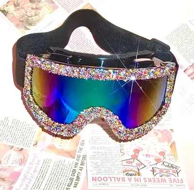 Rhinestone Ski Goggles, View more