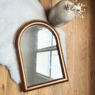 Arched Old Wood Mirror, View more