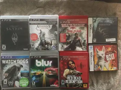 All games are used - like new and come with their manuals/etc. (except skyrim) Blur $25 Skyrim $5 As...