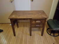 Handcrafted antique wooden desk 