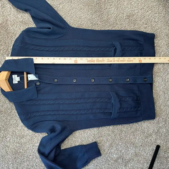 NWT J.CREW Sweater Men's Small Cotton Cardigan Cable Knit Blue B62864361261187123