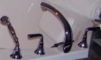 AQUA BRASS 4 PIECE ROMAN TUB FAUCET