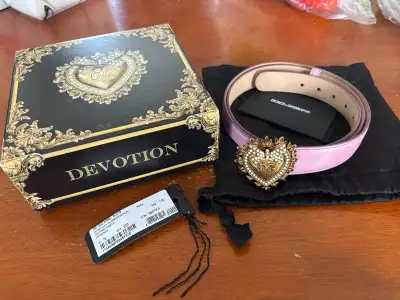 Dolce & Gabbana Devotion belt - pink leather, View more