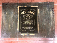 Vintage Jack Daniels Old No.7 Brand Wood Lacquered Hanging Sign