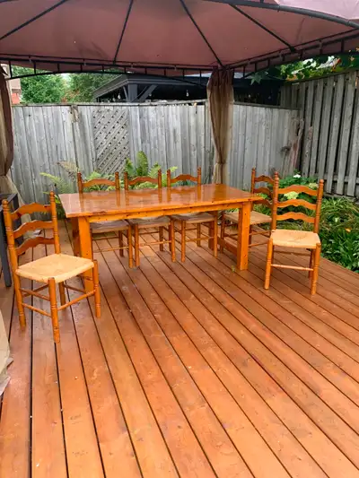 Pine Dining Table with Chairs, View more