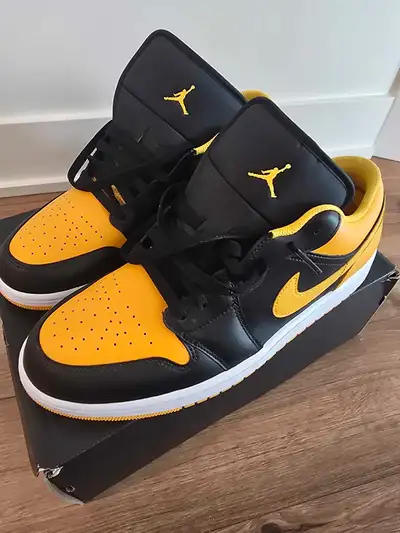 Air Jordan 1 low black/ yellow noir/jaune size12 Nike, View more
