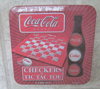 NEW Coca-Cola Checkers and Tic Tac Toe Set $10