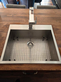 Sink and Faucet Stainless 
