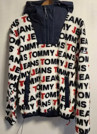 TOMMY HILFIGER Women’s All Over Logo Sherpa Jacket., View more