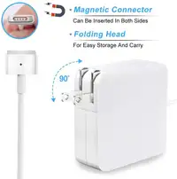 60W Magsafe 2 T-Tip AC Replacement Charger Adapter Compatible fo