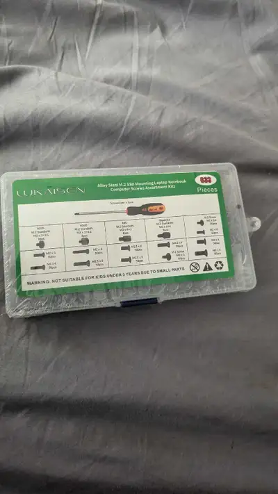 M.2 Screw Kit, 633PCS NVMe Screw M.2 SSD Mounting Kit-M2 M2.5 M3 Black Carbon Steel Laptop Notebook...