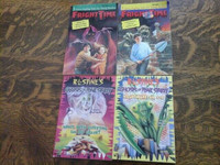 4 Goosebumps- Ghost Of Fear St. & Fright Time Books and Cards