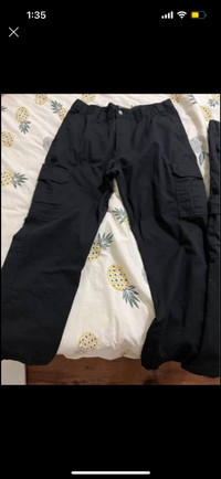 2x Woman’s Black Cargo Workware Pants