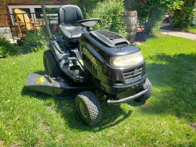 MTD Gold Kohler courage 19 motor riding lawn mower 46 inch deck. The deck just got 3 New spindles an...