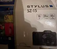 Olympus Stylus SZ-15 16MP   Camera -Box    and Unit only