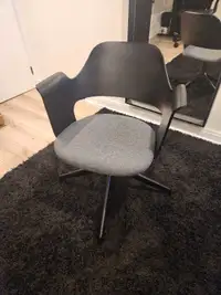 Ikea FJÄLLBERGET conference office desk chair in black ash wood 