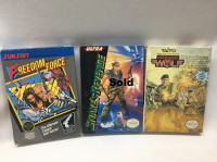 NES Games : Freedom Force,  Snake's Revenge , Operation Wolf