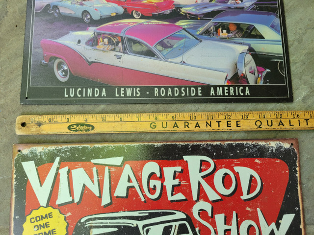 Vintage Car Hanging Tin Signs in Arts & Collectibles in Oakville / Halton Region - Image 4