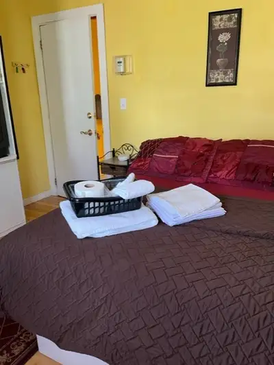 Près Centre-Ville. Tout compris. Internet Haut vitesse, Smart TV, Literie complète, chambre meublée....