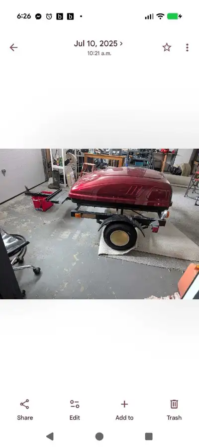 Pristine customized trike. Endless add ons. With trailer Performance Machine fat tire front wheel an...