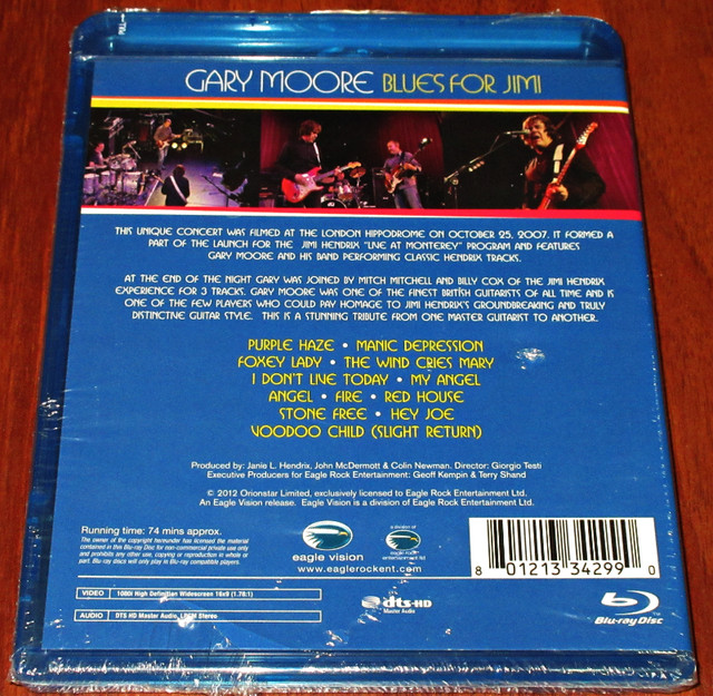 Blu-Ray :: Gary Moore – Blues For Jimi (NEW Factory Sealed) in CDs, DVDs & Blu-ray in Hamilton - Image 2