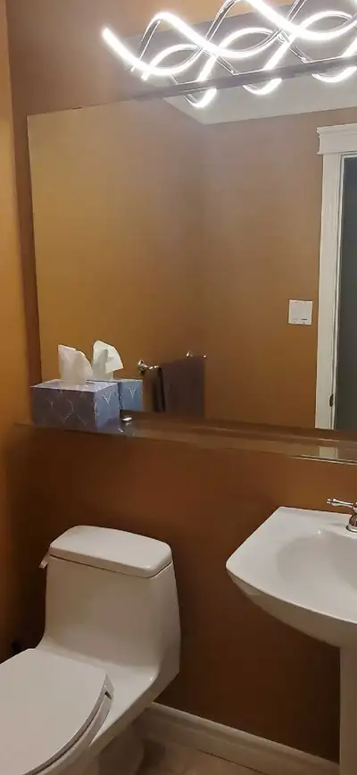 Bathroom Mirror and glass shelf, View more