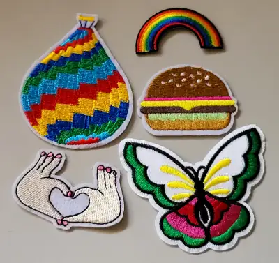 Colorful Embroidered Iron On&nbsp;Patches, View more