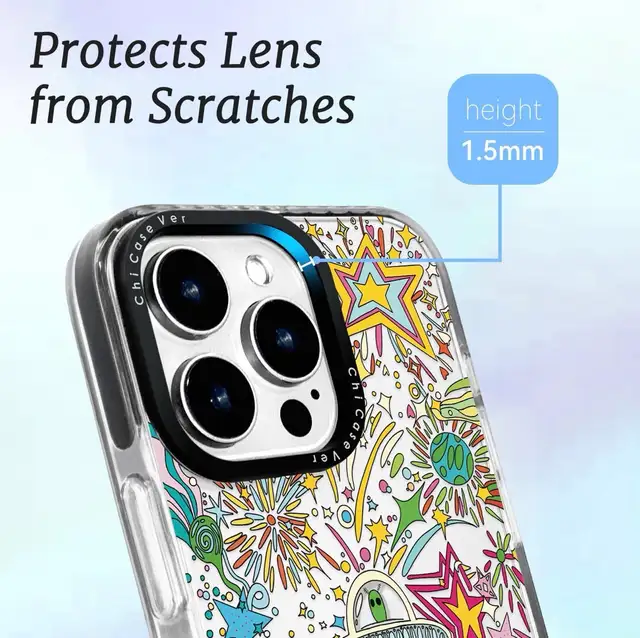 iPhone 14 Case, Psychedelic UFO Fireworks Pattern in Cell Phone Accessories in Hamilton - Image 6