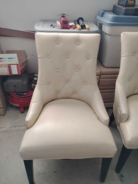 Faux leather chairs