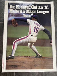 Dwight Gooden laminated 21” x 15”poster
