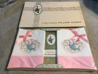 Vintage Novelty Embroidered Pillow Cases, View more