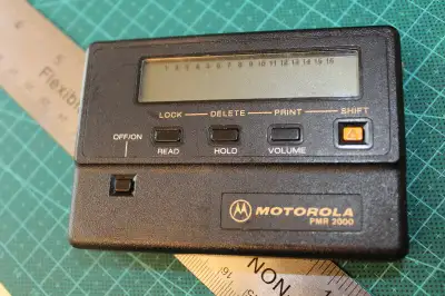 Relive the era of alpha-numeric pagers with this vintage Motorola PMR 2000 'pager-device', complete...