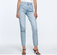 View ZARA Mom Fit High Rise Slim Ankle Length Jeans - Size 6