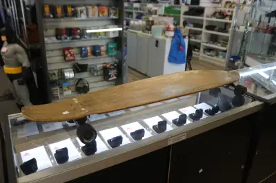For sale A Sector Nine longboard with a 45-inch deck and 9-inch wheels would be a substantial setup,...