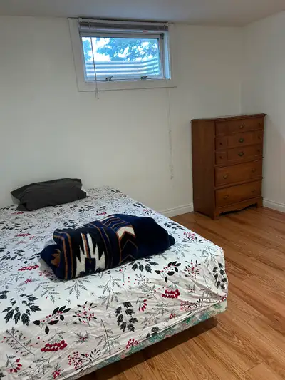 There is one furnished room available for rent NOW in the basement of 3 Bedrooms and 1 bathroom Hous...