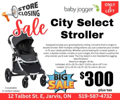 City Select Stroller - CLEARANCE!, View more