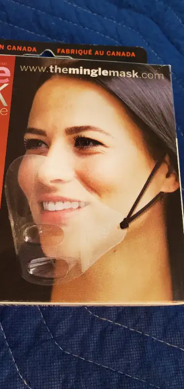 New Mingle Mask 2pc. Ear loops Clear Plastic Shield Masks, View more