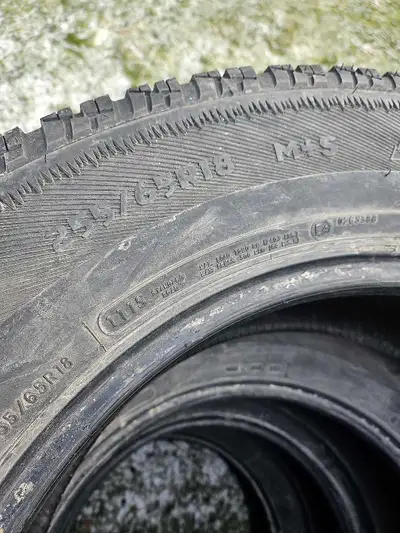4 winter tires, can be used for one more season. Size, 255/65/R18
