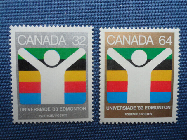 Timbres neufs du Canada sur les Jeux universitaires à 1,60$ dans Art et objets de collection  à Ouest de l’Île