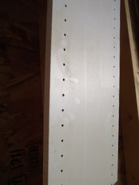 Melamine White Drilled board 5/8 inch thick